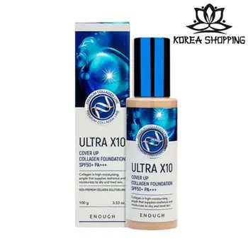 

ENOUGH Тональный крем с коллагеном Ultra X10 Cover Up Collagen Foundation SPF50+ PA+++ 100% ОРИГИНАЛ. Корейская косметика.