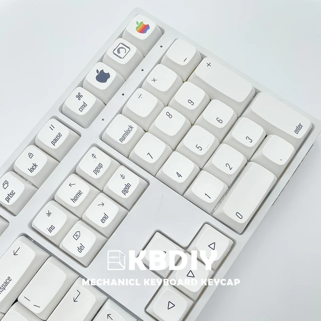 KBDiy XDA Profile PBT Keycaps 137 Keys/Set For MAC ISO Cherry MX Japanese  White Keycap For DIY Custom Mechanical Keyboard