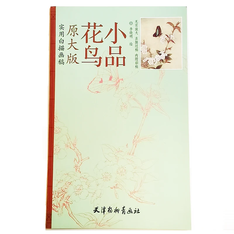 

12Pcs Line Drawing Papers 8K Size Chinese Flowers and Birds Coloring Book Paintings Art References (48x41cm/19.2x16.1In)