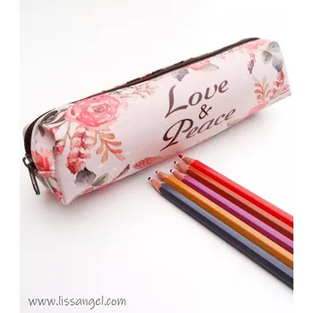 

Floral Pencil Case "Love & Peace"