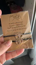 Colgantes nuevos pulsera de amistad, parejas 2 unids/set piedra volcánica pulsera de brazaletes de las mujeres deseo suerte joyería