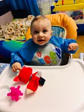 Bebé Baberos para niño impermeable manga larga Mickey Minnie Baberos de niña niños eructo tela de alimentación Babero con bolsillo niño delantal