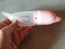 Botella de alimentación de bebé de delfín de dibujos animados, 50ML, segura, leche, frutas, verduras, alimentación de silicona para recién nacido, cuchara suave, alimentador de entrenamiento para bebé