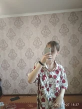 Blusa holgada Vintage de manga corta para verano, camisa con estampado de rosas Harajuku, estilo coreano