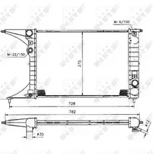 Радиатор системы охлаждения без AC\ Opel Omega 2.0 94-99 NRF 502