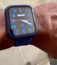 Correa trenzada de nailon elástico para Apple Watch, correa de nailon elástico para Apple Watch de 44mm, 40mm, 42mm y 38mm + funda de PC iWatch series 6 5 4 3 se