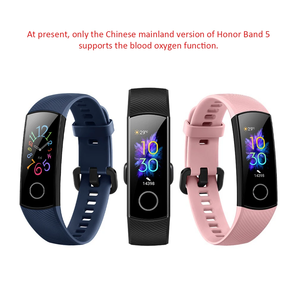 Смарт-браслет huawei Honor Band 5 Amoled цветной 0,9" сенсорный экран для плавания осанка обнаружения пульса трекер сна оснастка