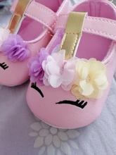 Zapatos de unicornio con flores para niñas pequeñas, calzado de piel sintética con suela blanda para cuna, primavera y otoño, de 0 a 18M, novedad de 2019