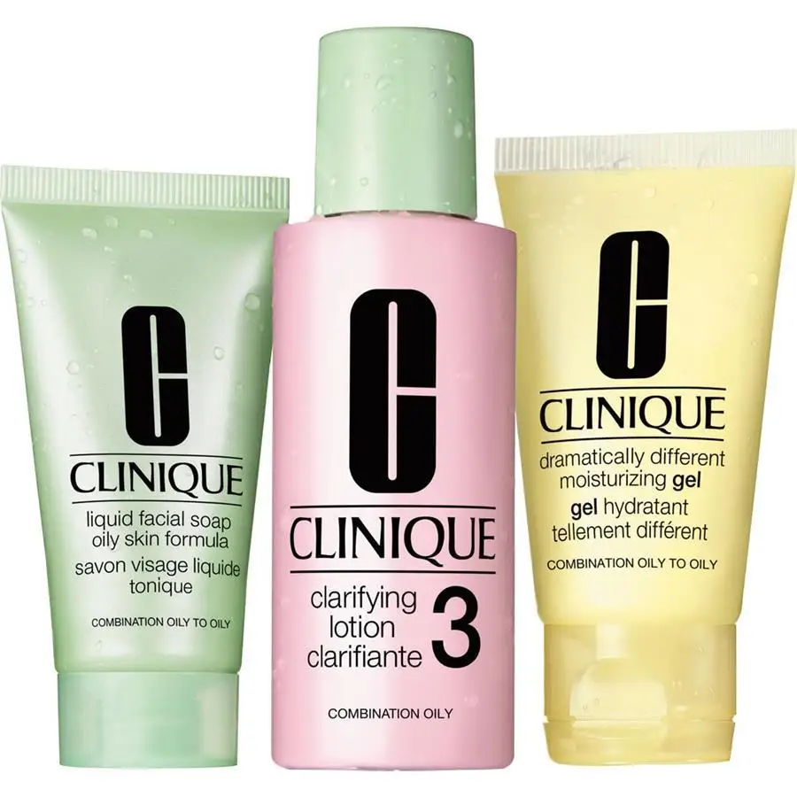 Clinical 3-Step Skin Care Set - Skin Type 3 Intro Kit Combination / Oily Skin | rejuvenates, tightens miraculous products afbeelding