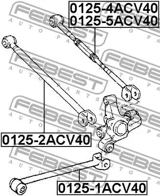 Тяга TOYOTA CAMRY 01- зад.подв.прав. FEBEST 0125-5ACV40