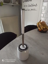 Escobilla, pinzas y soporte con mecanismo para colgarlo de la pared, cerdas de silicona, TPR, limpieza del inodoro, cuidado del baño