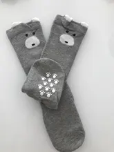 Calcetines antideslizantes con dibujos de animales para bebé, calcetín de otoño Unisex, hasta la rodilla