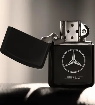 

Personalized Mercedes Gasoline Black Metal Cigarette Lighter