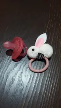 Lindo animal Bola de pelo de conejo, anillo mujer banda de goma elástica pelo bandas coreano sombreros niños ornamentos accesorios para el cabello