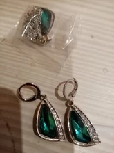 Juegos de joyas para mujer, bodas, Plata de Ley 925, collar de circonia cúbica verde, juegos de pendientes