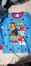 Paw Patrol-Pijama de algodón para niños, ropa de dormir de dos piezas, de manga larga