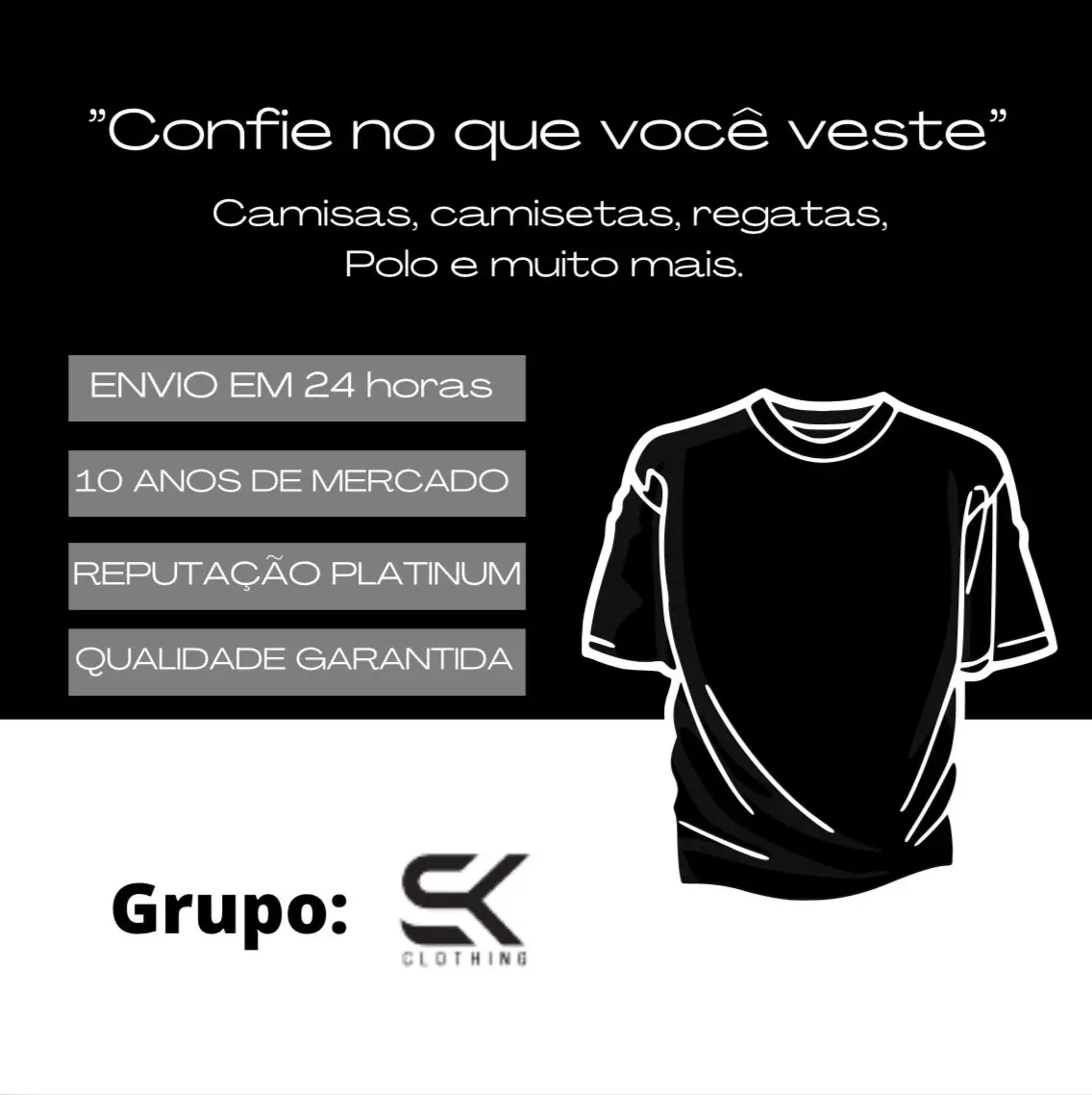 T-Shirts confie no que você veste