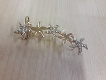 Bohemian sin Piercing para la oreja, de estrás de cristal Cuff Wrap Clip de perno pendientes para mujer niña moda pendientes joyas Bisutería