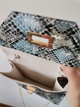 Bolso de hombro con diseño de serpiente para mujer, bandolera pequeña con hebilla y patrón de Animal, Diagonal, 2021