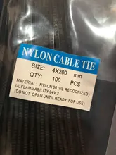 Juego de cables de nailon de autosujeción, conjunto de tirantes de plástico, 3x300, 3x100, 4x150, MRO, suministro Industrial, sujetadores y Cable de Hardware, 200 Uds.