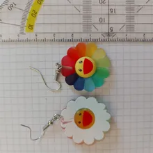 Resin-Earrings Jewelry Sunflower Girls Colorful Women Cartoon Cute Lovely for Children
