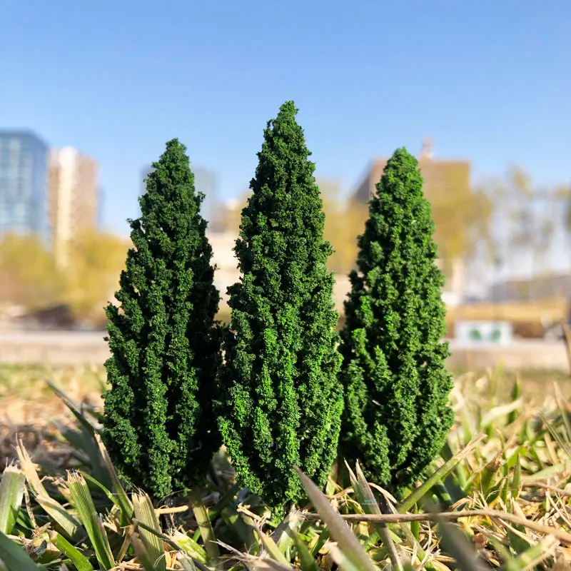 3 PCS PACK Realistic Model Pine Trees landscape model train railway layout scenery dioramas DIY gaming 2