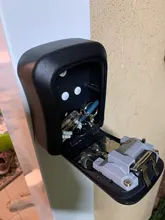 Caja de bloqueo de llave MOOL, caja de seguridad de llave de aleación de aluminio montada en pared, a prueba de agua, caja de bloqueo de llave de combinación de 4 dígitos para interior Outdoo