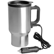 Термокружка автомобильная с подогревом 12Вт Согреться в дороге через 15-20 минут вода закипит нагревает напиток до 80 градусов