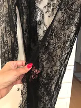 Vestido largo femenino de encaje para verano, traje de baño largo holgado en color blanco y negro con estampado floral para mujer