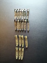 50 unids/lote 15 20 25 30 35 mm broche de Clip pines alfileres de seguridad broche ajustes en blanco Base para la fabricación de la joyería DIY suministros