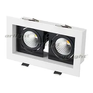 024131 Светильник CL-KARDAN-S180x102-2x9W White(WH-BK, 38 deg) ARLIGHT