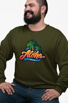 

Angemiel Wear Aloha Enjoy Life Green Men 'S Sweatshirt
