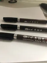Pluma de pincel de 3 puntas, pluma de caligrafía, palabras aprendiendo chino, papelería, marcadores de dibujo para estudiantes, útiles escolares: Juego de bolígrafos