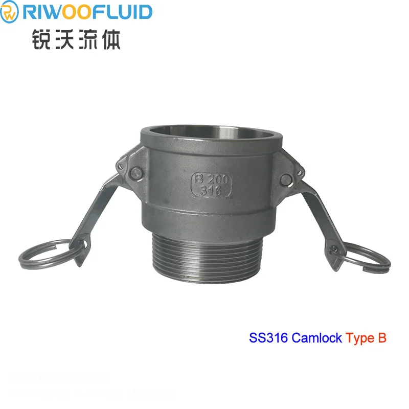 

RIWOOFLUID Quick Disconnect Terminal Camlock Type B 3 Inch For Pipe