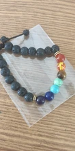 7 Chakra encantos pulseras piedra de Lava para hombres y mujeres aceites esenciales difusor cuentas de piedra Natural de la cadena de moda joyería hecha a mano