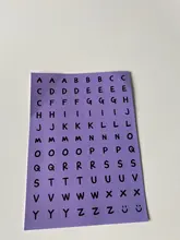 Mohamm-pegatina de corazón con letras en inglés para chica, suministros escolares, en blanco y negro, Cuenta de mano, 1 ud.