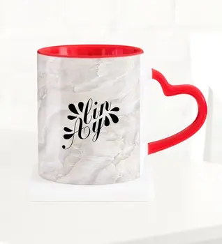 

Personalized Marble Pattern Red Heart Mug Cup-6