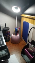 Pen-Holder Desk-Lamp Book Read-Light Dimming Bedside Home-Decor Pink Eye-Protect Touch