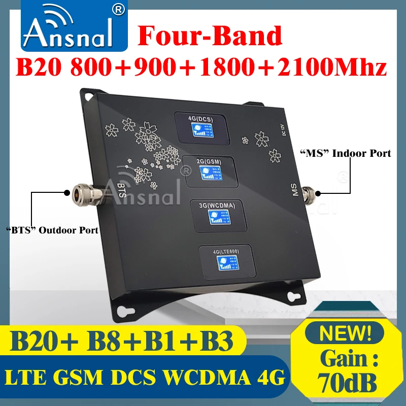 LTE B20 800 900 1800 2100Mhz Four-Band Cellular