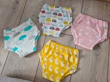 5 unids/lote lavable todos los temporada impermeable bragas pañales reutilizables bebé gasa de algodón infantil pantalones de entrenamiento de pañal para recién nacido pantalón