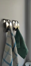 Clip-Hanger Towel-Hooks-Holder Towel-Rack-Storage Self-Adhesive Bathroom Stainless-Steel