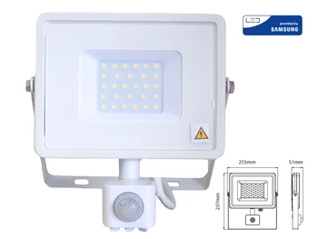 

Headlight Led Flood Light Slim 30W IP65 neutral 4000K White casing with PIR motion sensor and Twilight chip for Samsung SKU-458