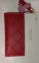 Corta de las mujeres monedero Patchwork monedero cremallera pequeño comprobado en relieve monederos con borlas lindo soporte para tarjetas Simple Mini Rosa bolsa de dinero