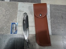 FnLune-afeitadora profesional para hombres y mujeres, herramienta para afeitar el vello púbico, axila, cuchillo de barbero para enviar la hoja plegable El estilista sostiene una navaja y envía una cuchilla para afeitar