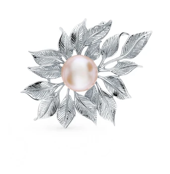 

Silver brooch with pearls sunlight sample 925