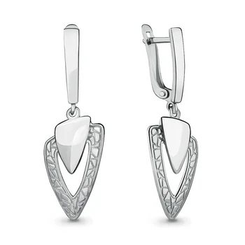 

AQUAMARINE earrings without stones, silver 925