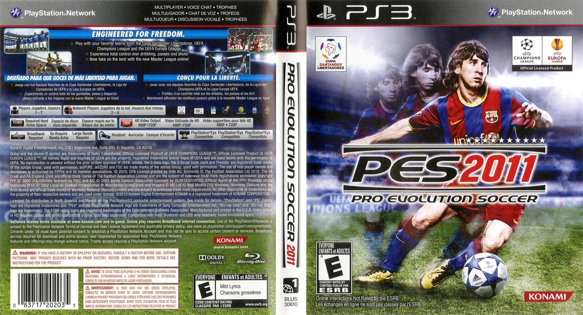 Pro Evolution Soccer 2011, Software