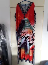 Swimwear Cover Ups Maxi-Dress Bathing-Suit Kaftan Beach Plus-Size Cotton Salida-De-Playa