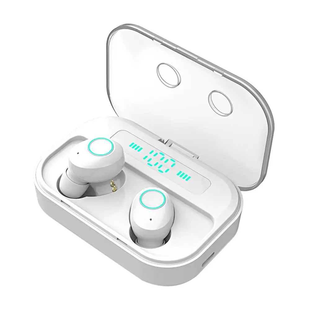 

M7 TWS Bluetooth Headset 5.0 True Wireless Dual In-Ear with LED Digital Display ScreenHands-free for Sports Earphone Waterproof
