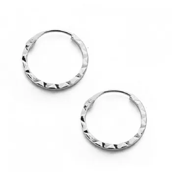 

HOOPS CARVED WHITE GOLD LIGHT 12X1 MM.